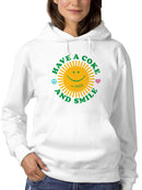 Officially Licensed Coca Cola Have a Coke and Smile Design Women's Hoodie