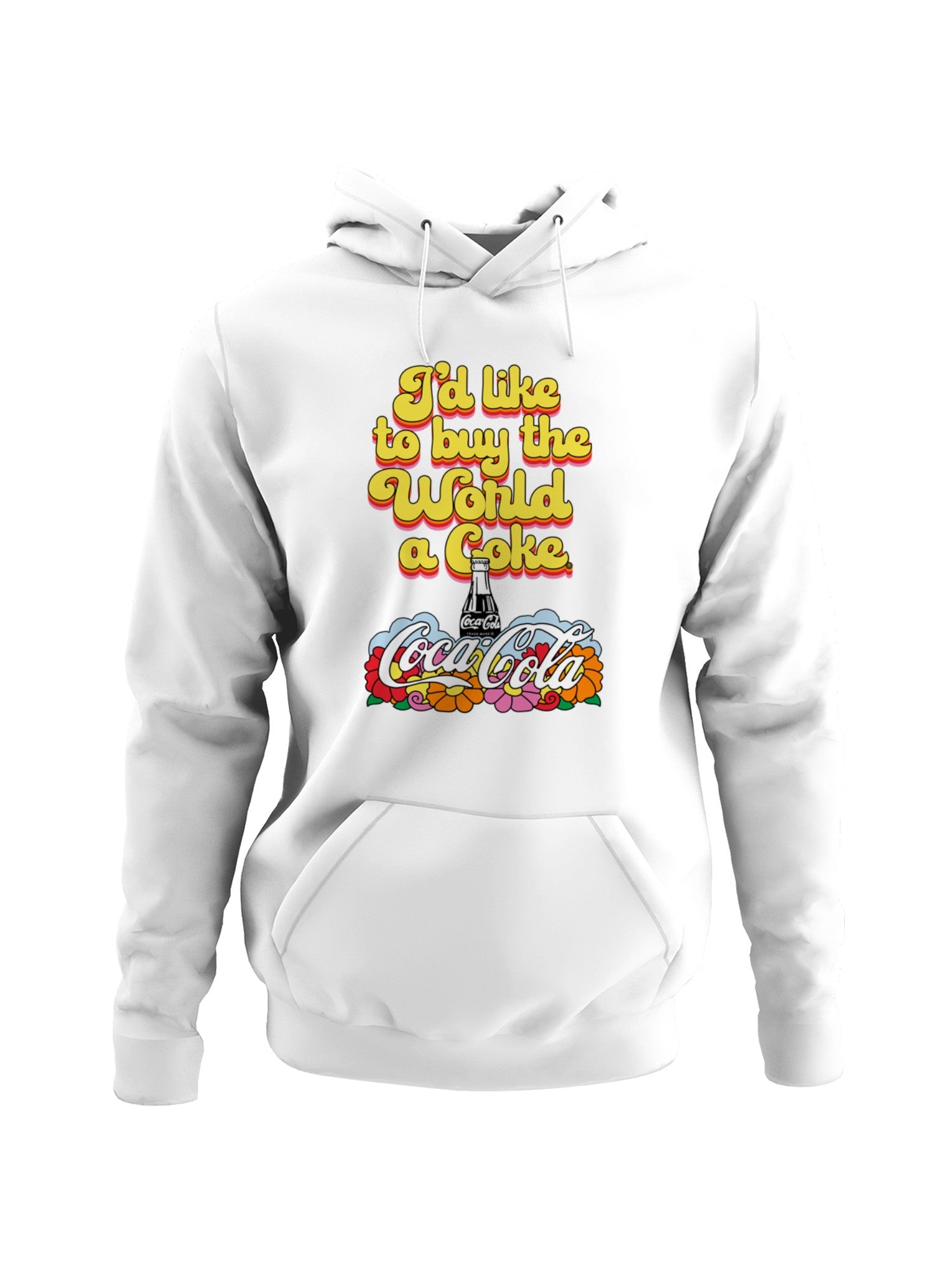 Officially Licensed Coca Cola Buy the World a Coke Retro Design Women's Hoodie