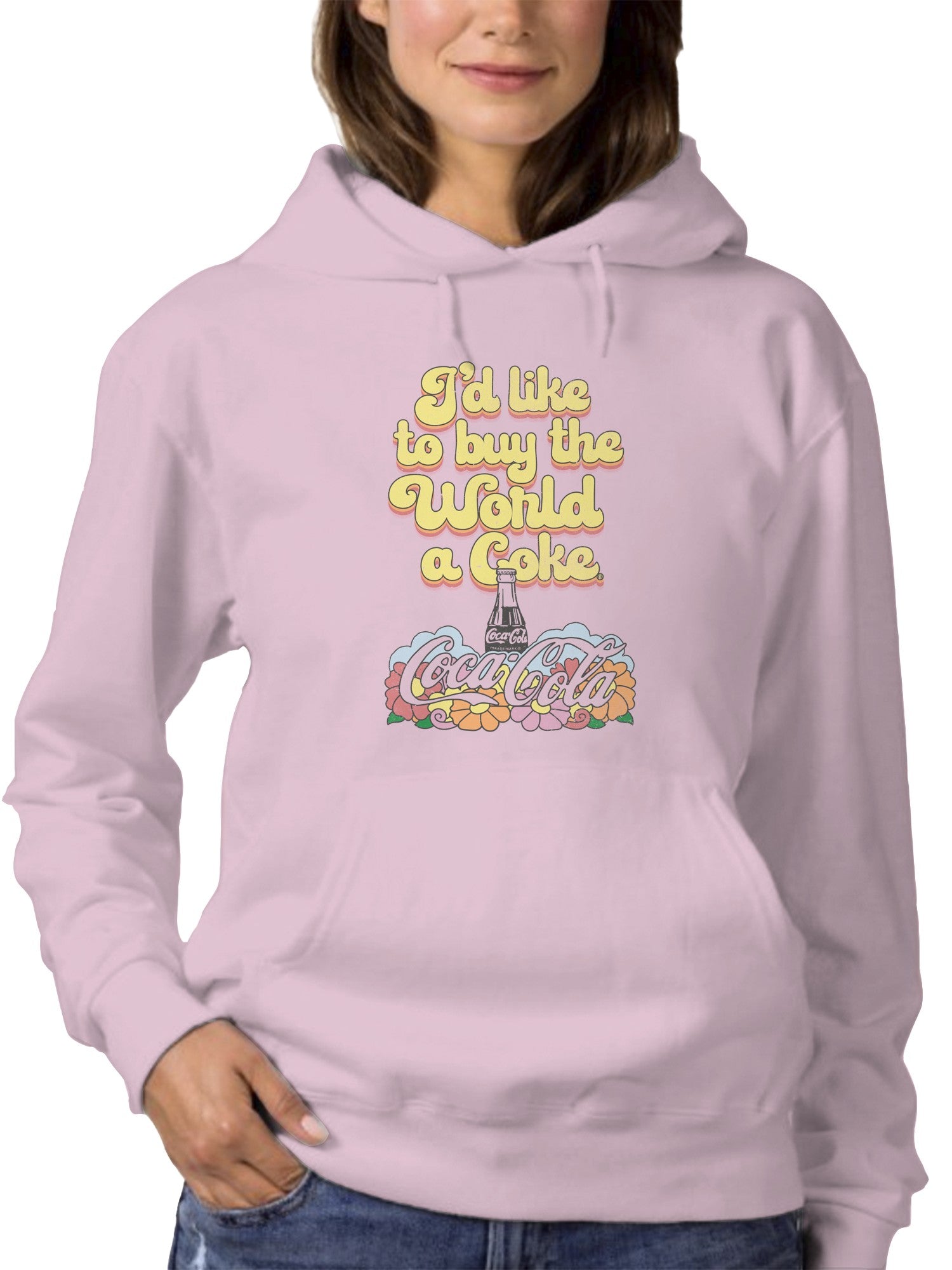 Officially Licensed Coca Cola World Coke Buy Vintage Design Women's Hoodie
