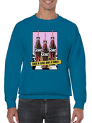 Officially Licensed Coca Cola Retro Coke Bottles with Straws Men's Sweatshirt