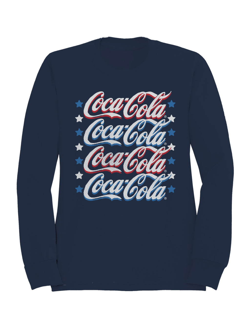 Officially Licensed Coca Cola Coca-Cola Patriotic Stars Design Men's Sweatshirt