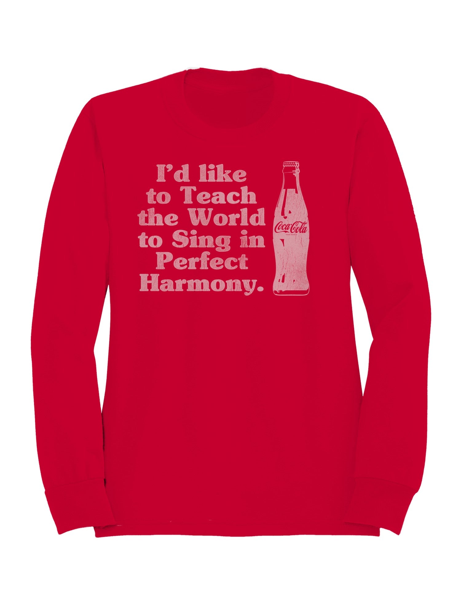 Officially Licensed Coca Cola Perfect Harmony Singing Design Men's Sweatshirt