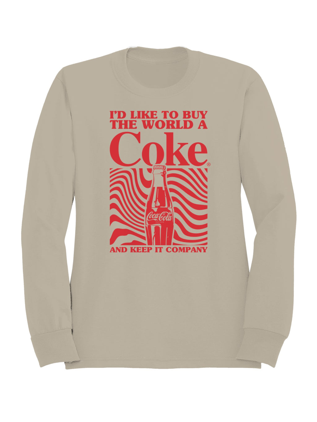 Officially Licensed Coca Cola Buy the World a Coke  Men's Sweatshirt