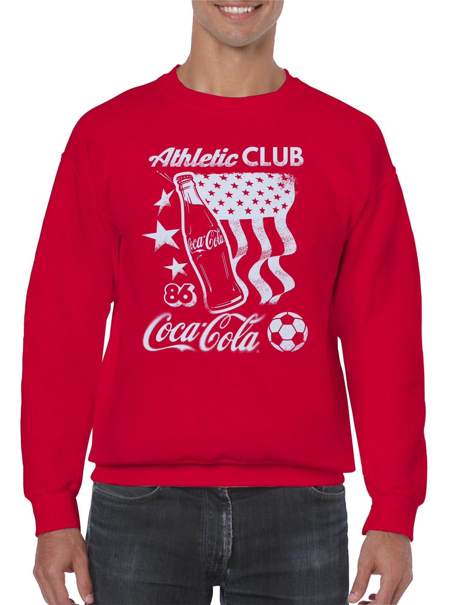 Officially Licensed Coca Cola Coca-Cola Athletic Club Retro Men's Sweatshirt