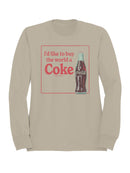 Officially Licensed Coca Cola Buy the World a Coke Graphic Men's Sweatshirt