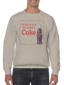 Officially Licensed Coca Cola Buy the World a Coke Graphic Men's Sweatshirt