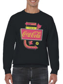 Officially Licensed Coca Cola Coca-Cola Vintage Arrow Design Men's Sweatshirt