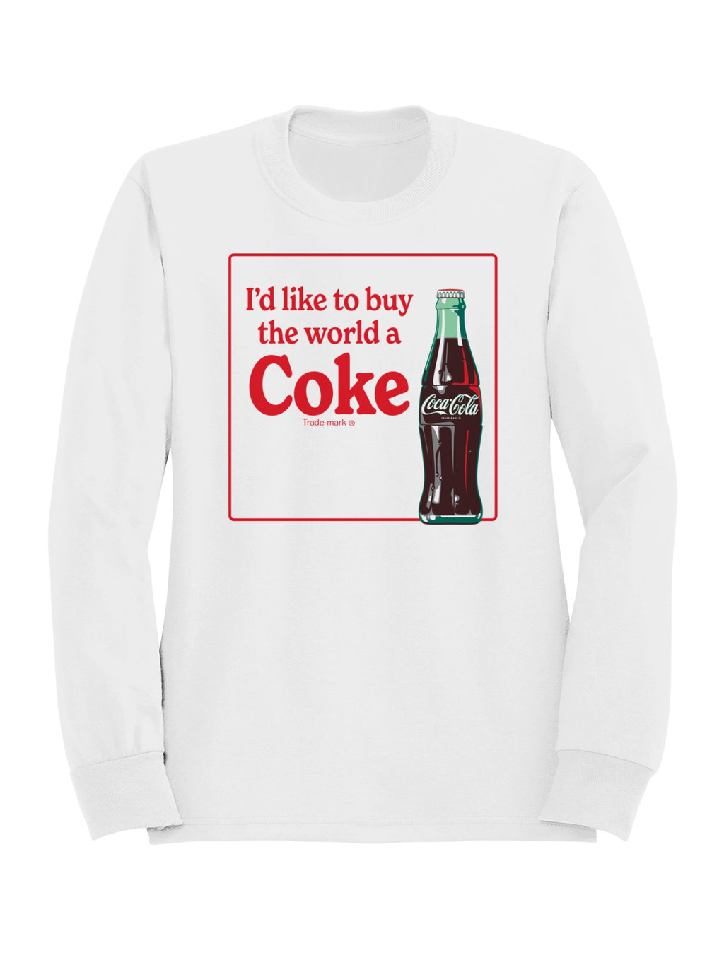 Officially Licensed Coca Cola I'd Like to Buy the World a Coke Men's Sweatshirt