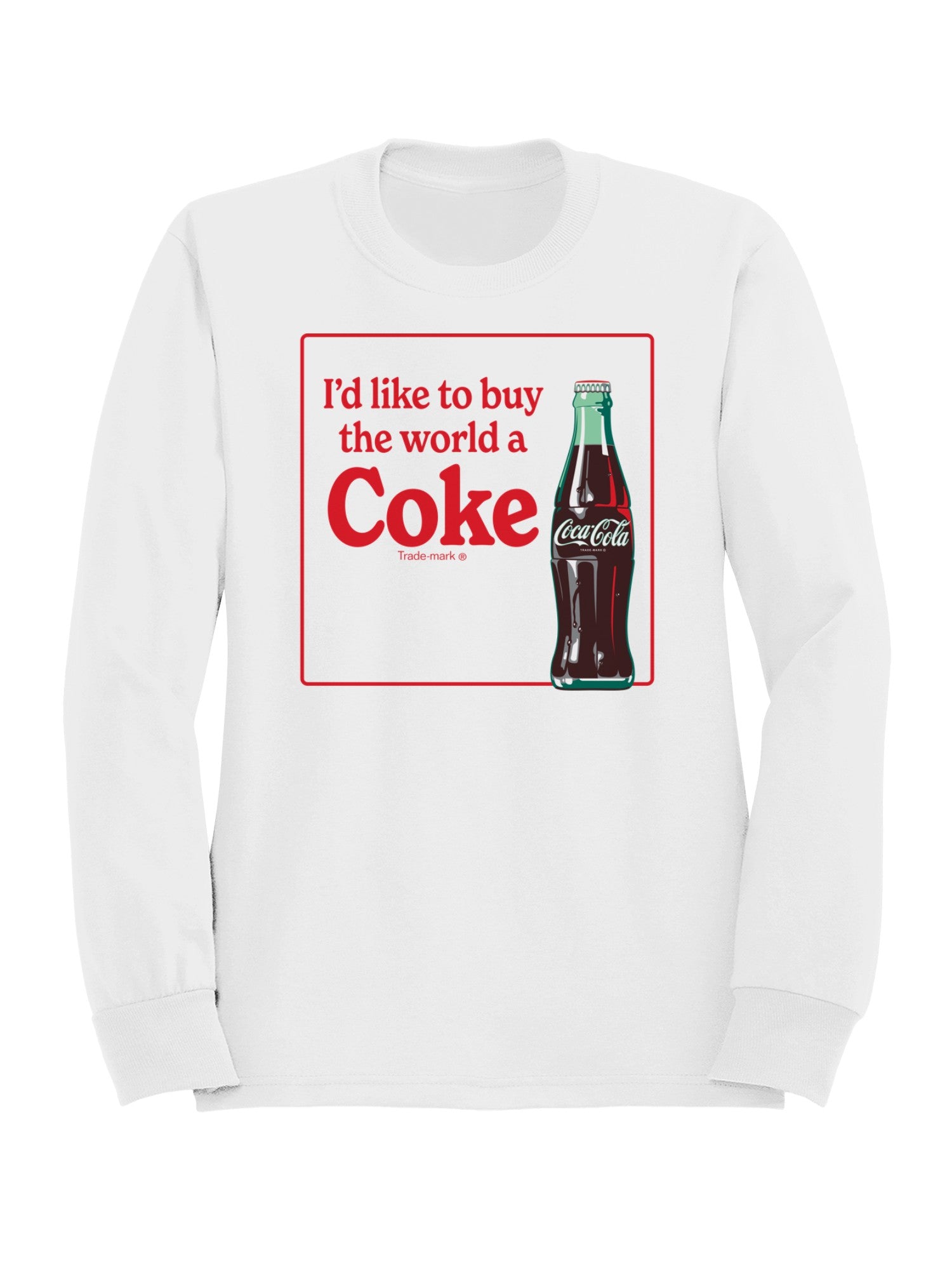 Officially Licensed Coca Cola I'd Like to Buy the World a Coke Men's Sweatshirt