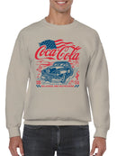 Officially Licensed Coca Cola Classic Coke Americana Cruiser Men's Sweatshirt