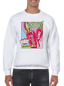 Officially Licensed Coca Cola Enjoy Coke Pop Art Fizz Design Men's Sweatshirt