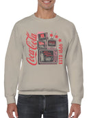 Officially Licensed Coca Cola Coca-Cola Retro Americana Design Men's Sweatshirt