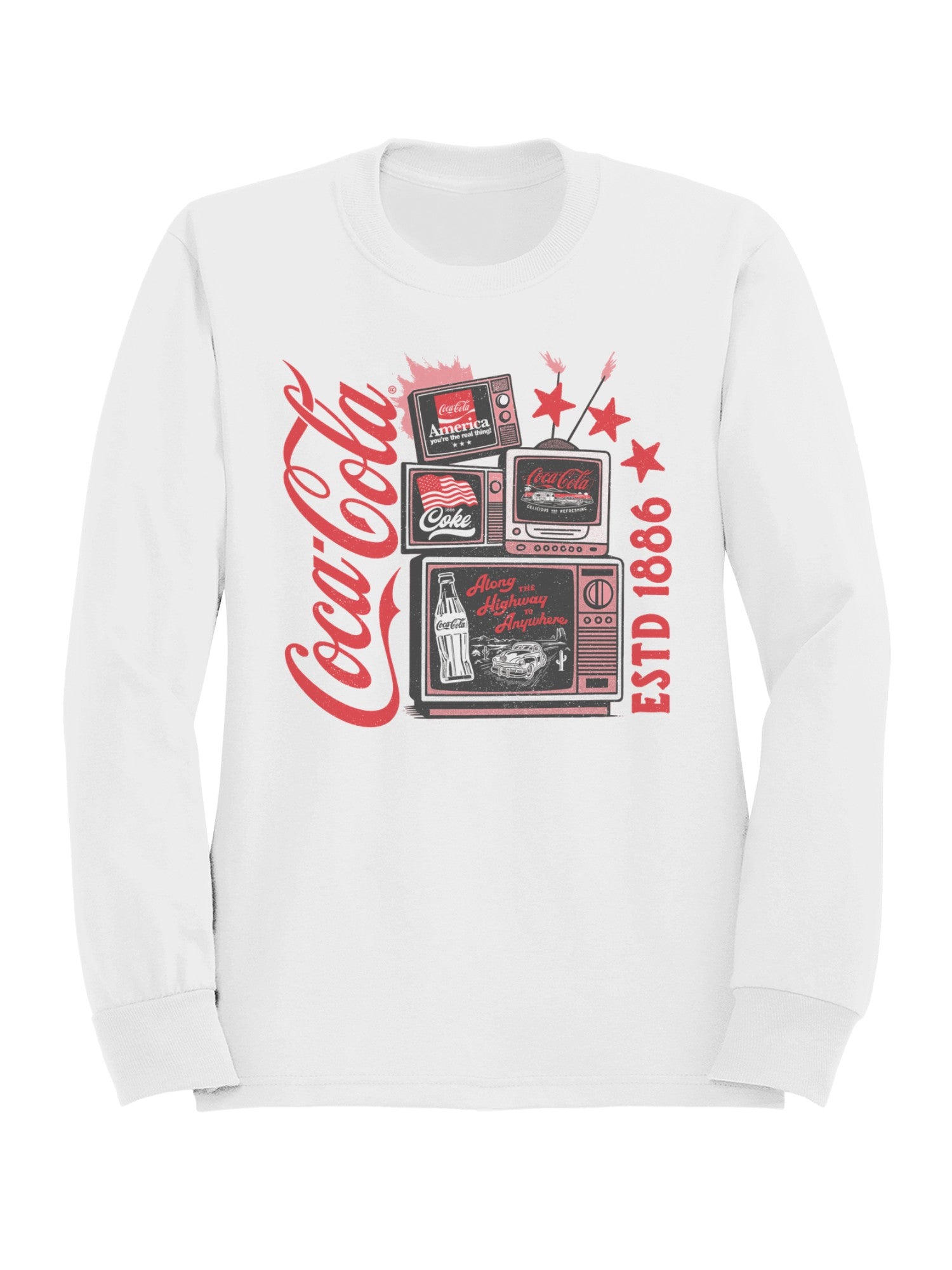 Officially Licensed Coca Cola Coca-Cola Retro Americana Design Men's Sweatshirt