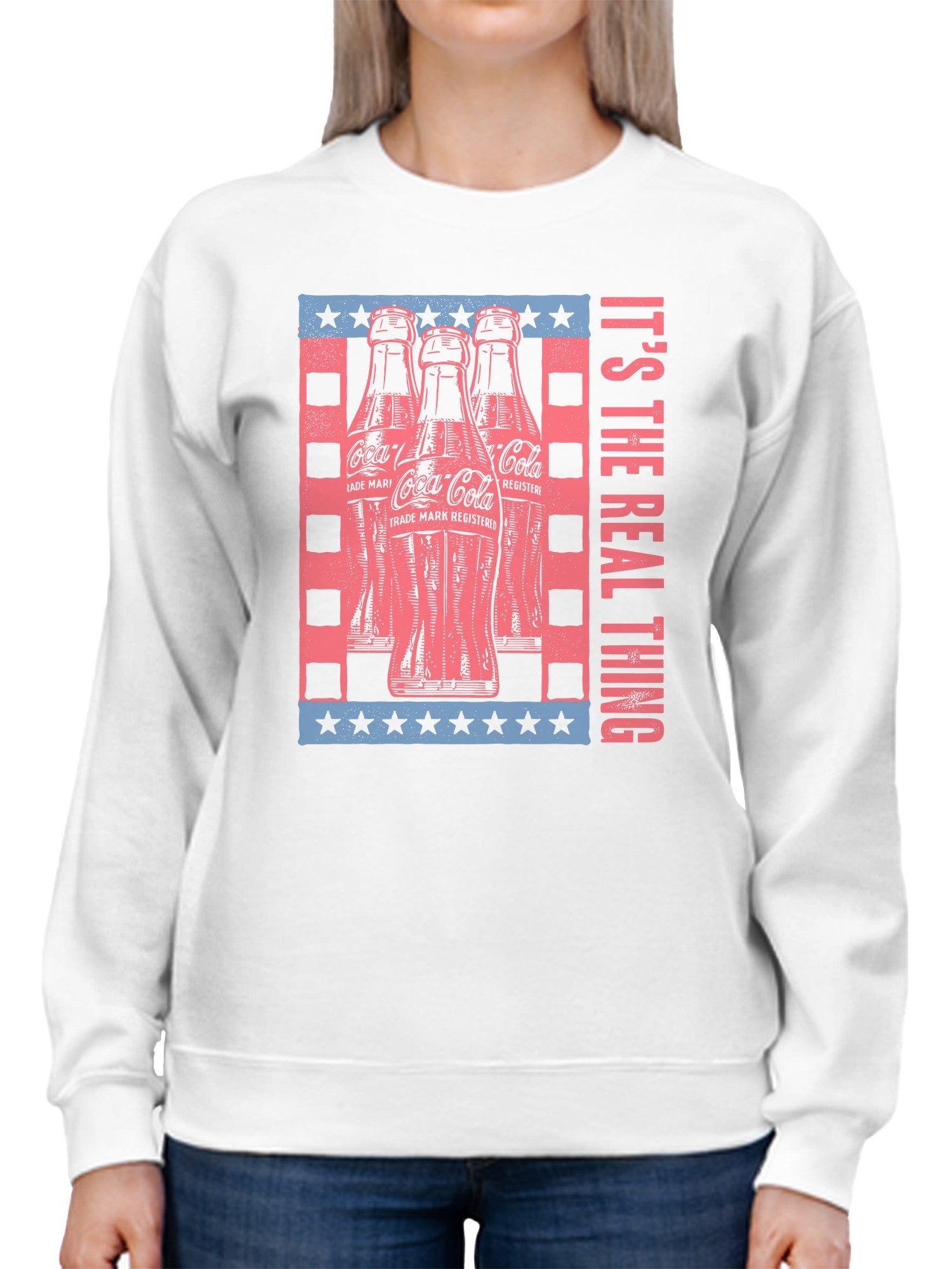 Officially Licensed Coca Cola Vintage Coca-Cola Bottles Design Women's Sweatshirt