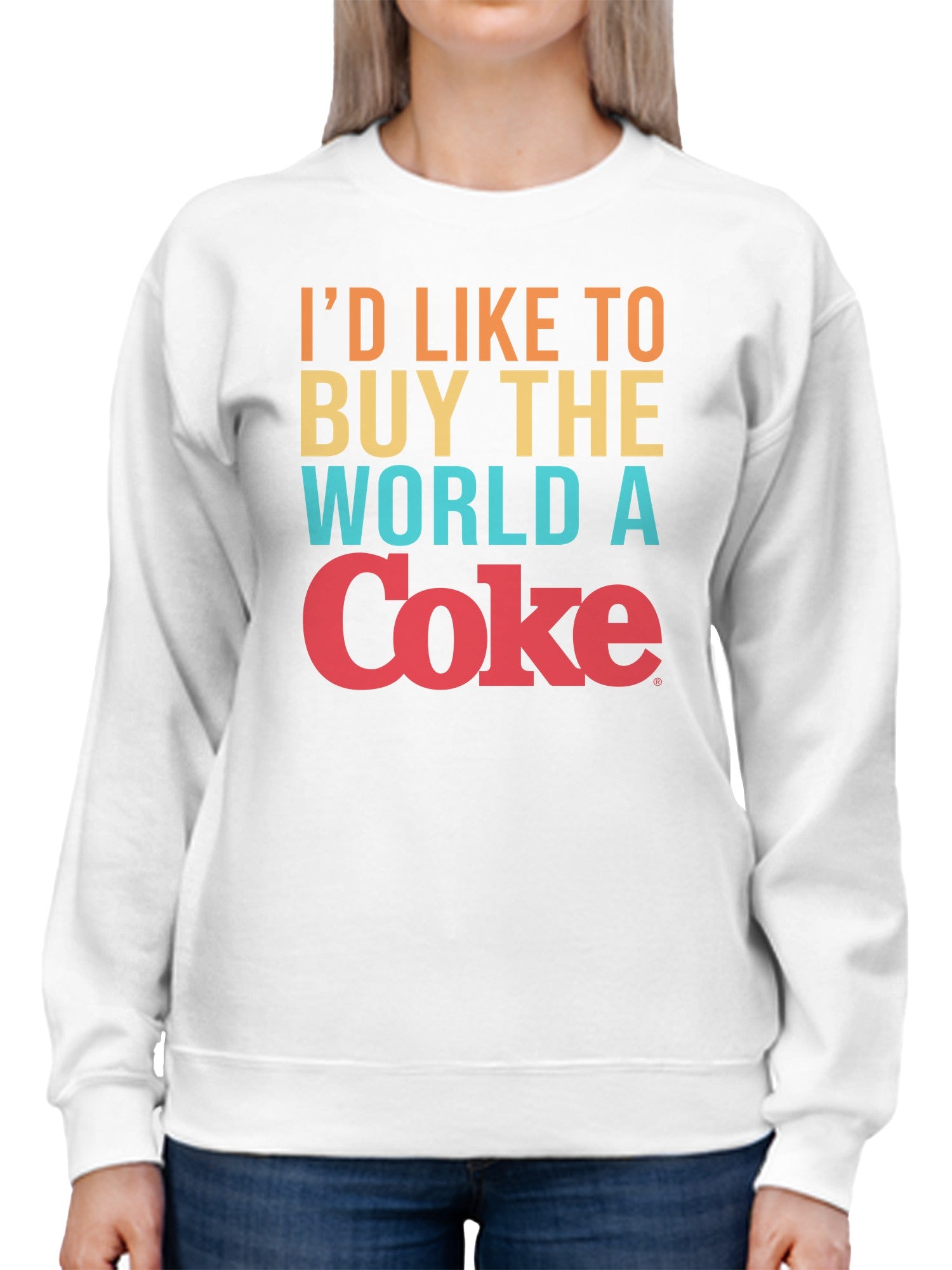 Officially Licensed Coca Cola Share the Happiness with Coke Women's Sweatshirt