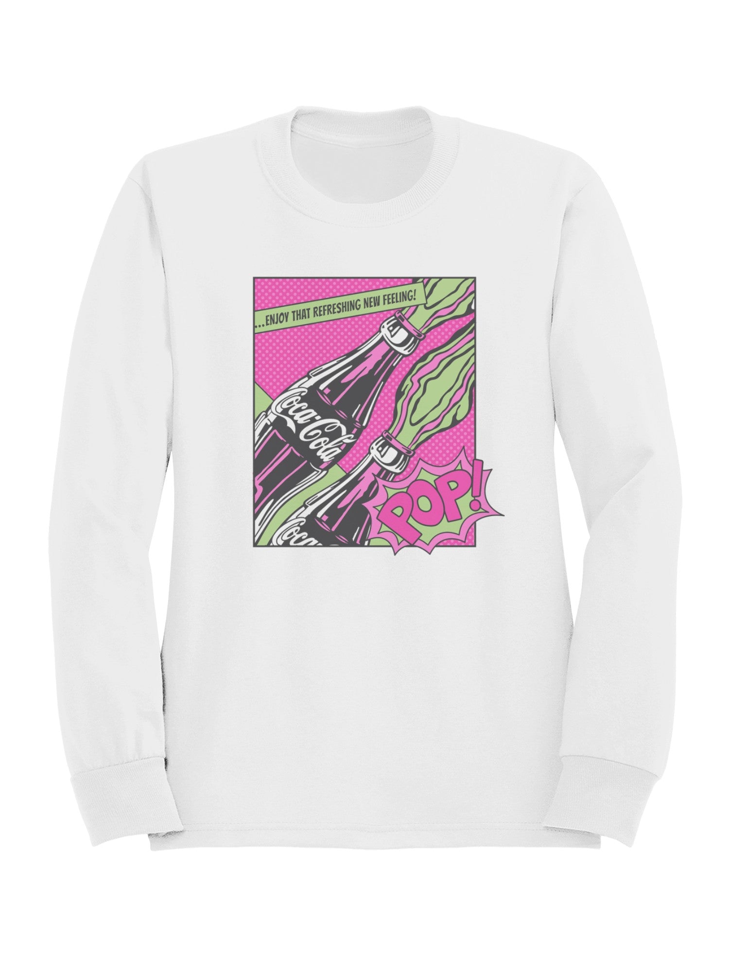 Officially Licensed Coca Cola Retro Pop Art Refreshment Design Women's Sweatshirt