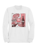 Officially Licensed Coca Cola Retro Coke Graphic: Enjoy Refreshing Fizz Women's Sweatshirt