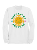 Officially Licensed Coca Cola Have a Coke and Smile Design Women's Sweatshirt