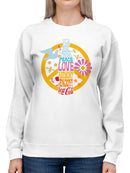 Officially Licensed Coca Cola Real Thing Peace Love Harmony Women's Sweatshirt