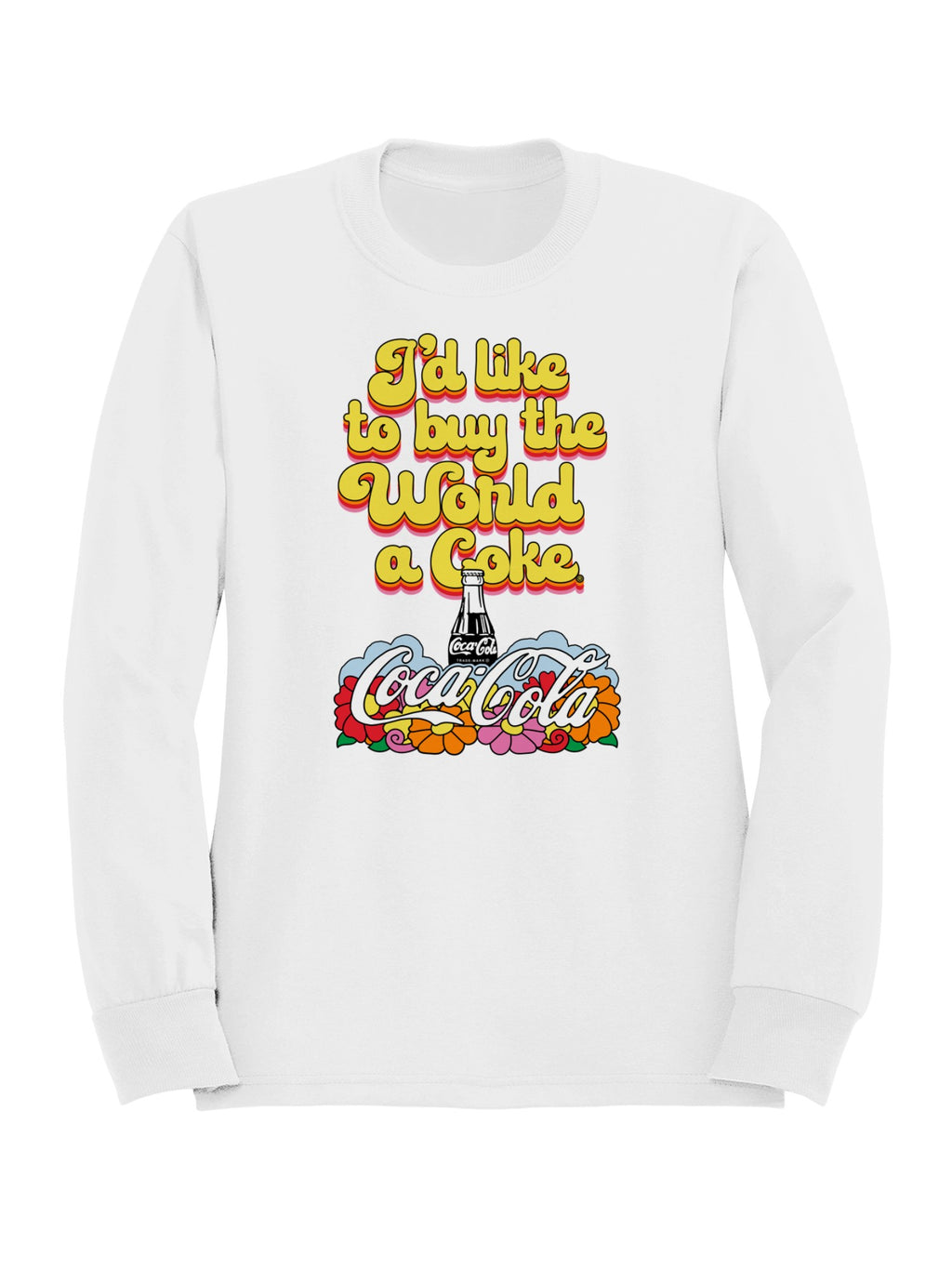 Officially Licensed Coca Cola Buy the World a Coke Retro Design Women's Sweatshirt
