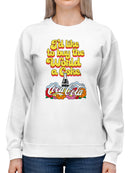 Officially Licensed Coca Cola Buy the World a Coke Retro Design Women's Sweatshirt