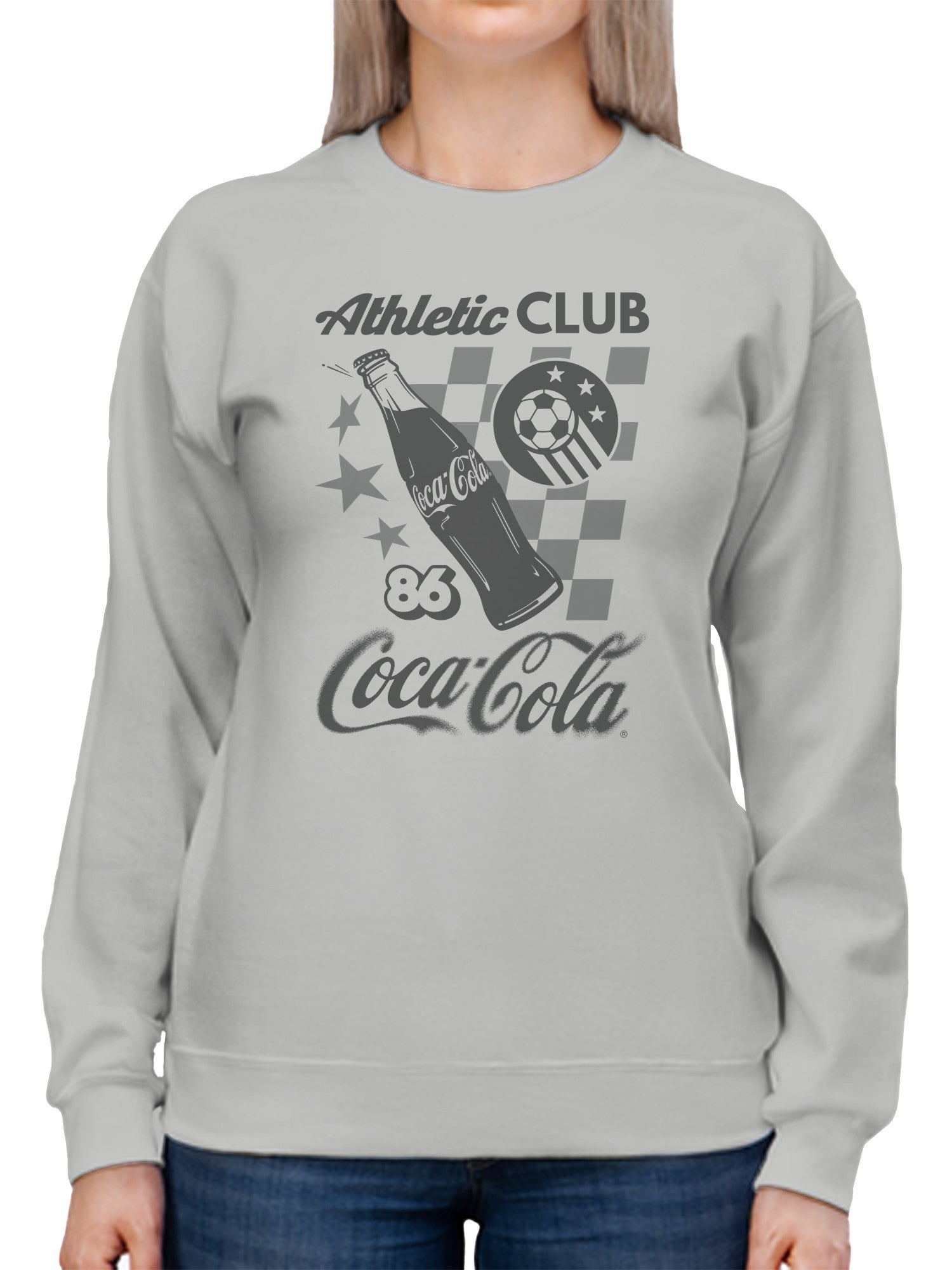 Officially Licensed Coca Cola Retro Athletic Club Coca-Cola 86 Women's Sweatshirt