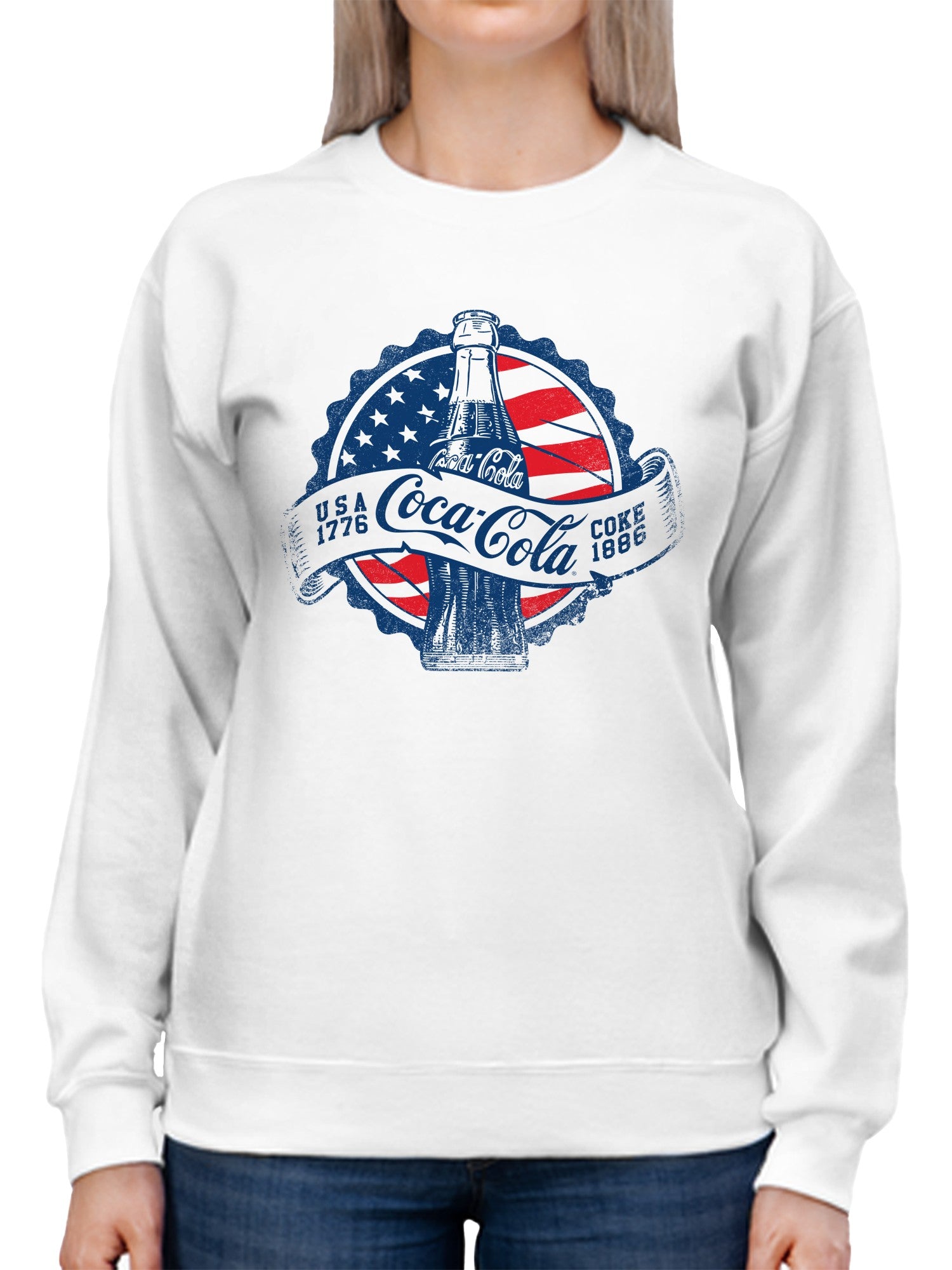 Officially Licensed Coca Cola Coca-Cola Vintage USA 1776 Design Women's Sweatshirt