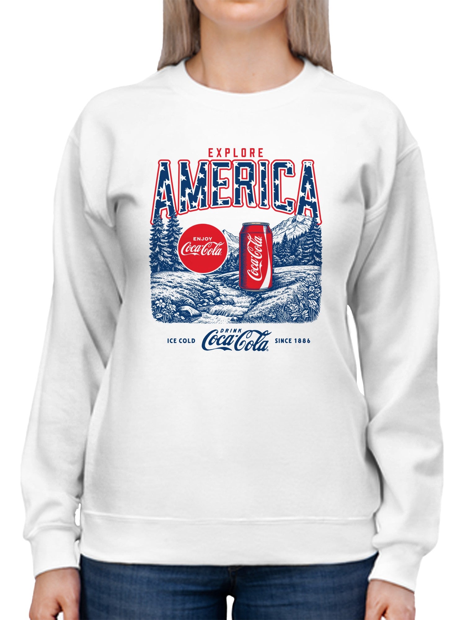 Officially Licensed Coca Cola Explore America Coca-Cola Adventure Women's Sweatshirt