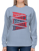 Officially Licensed Coca Cola American Heritage Coca-Cola Design Women's Sweatshirt