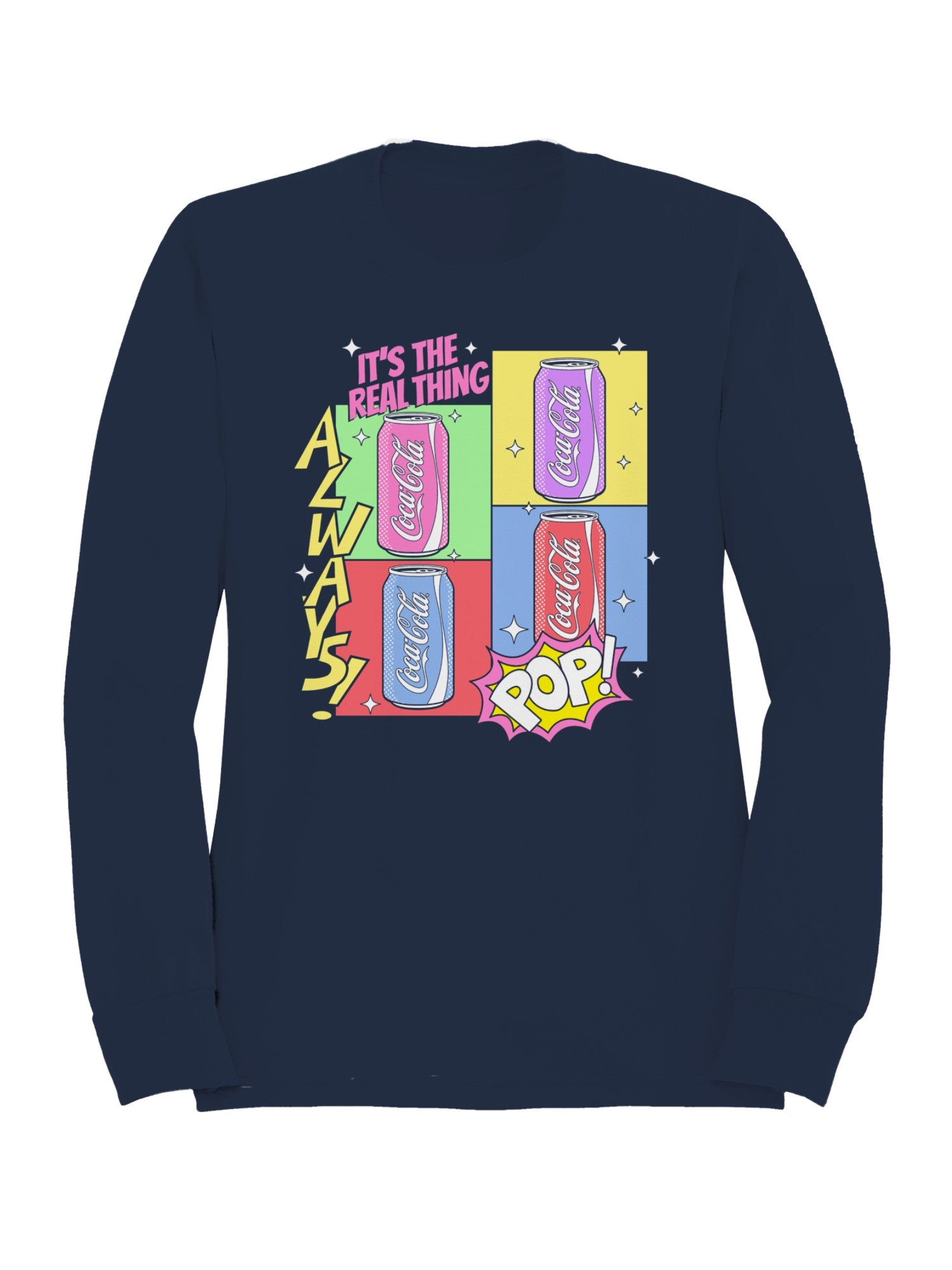 Officially Licensed Coca Cola Retro Coca-Cola Pop Art Design Women's Sweatshirt