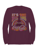 Officially Licensed Coca Cola Retro Coca-Cola Real Thing Art Women's Sweatshirt