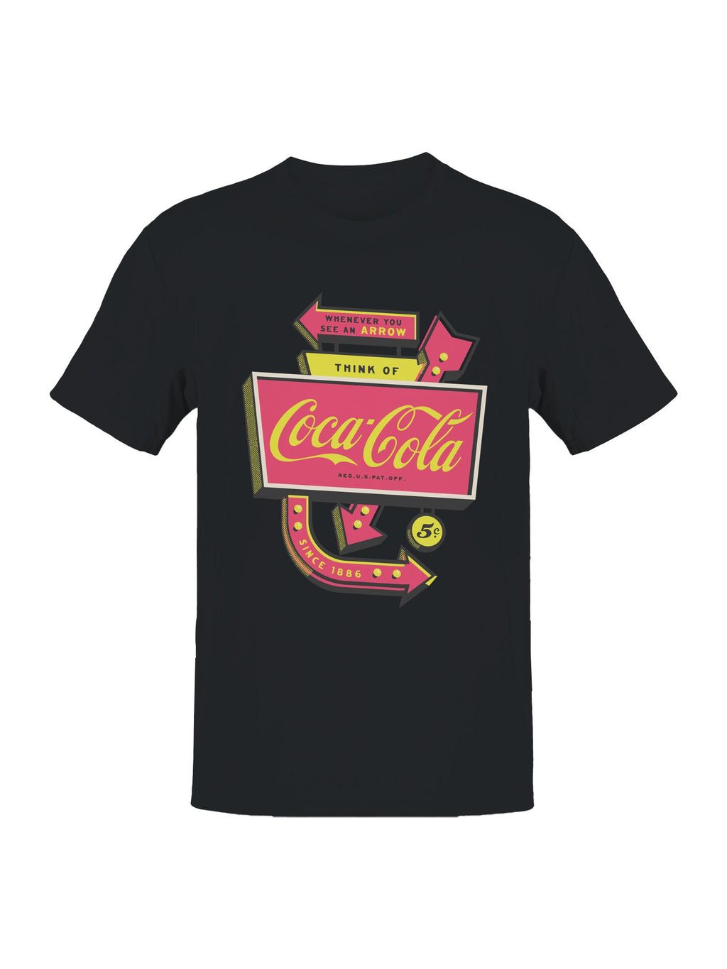 Officially Licensed Coca Cola Coca-Cola Vintage Arrow Design Men's T-shirt