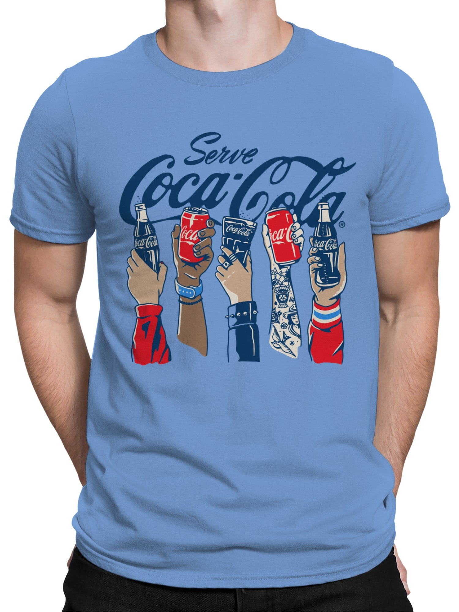 Officially Licensed Coca Cola Celebrate with Coca-Cola Artwork Men's T-shirt