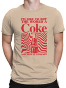 Officially Licensed Coca Cola Buy the World a Coke Men's T-shirt