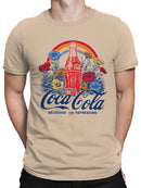 Officially Licensed Coca Cola Coca-Cola Retro Floral Design Men's T-shirt
