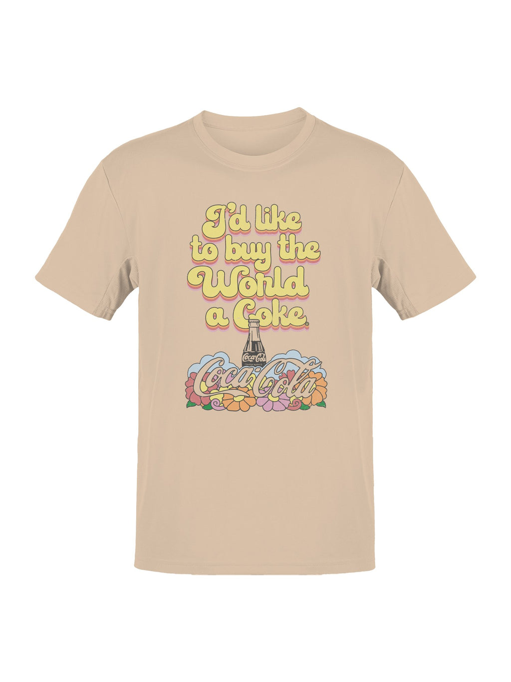 Officially Licensed Coca Cola World Coke Buy Vintage Design Men's T-shirt