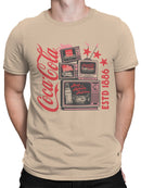Officially Licensed Coca Cola Coca-Cola Retro Americana Design Men's T-shirt