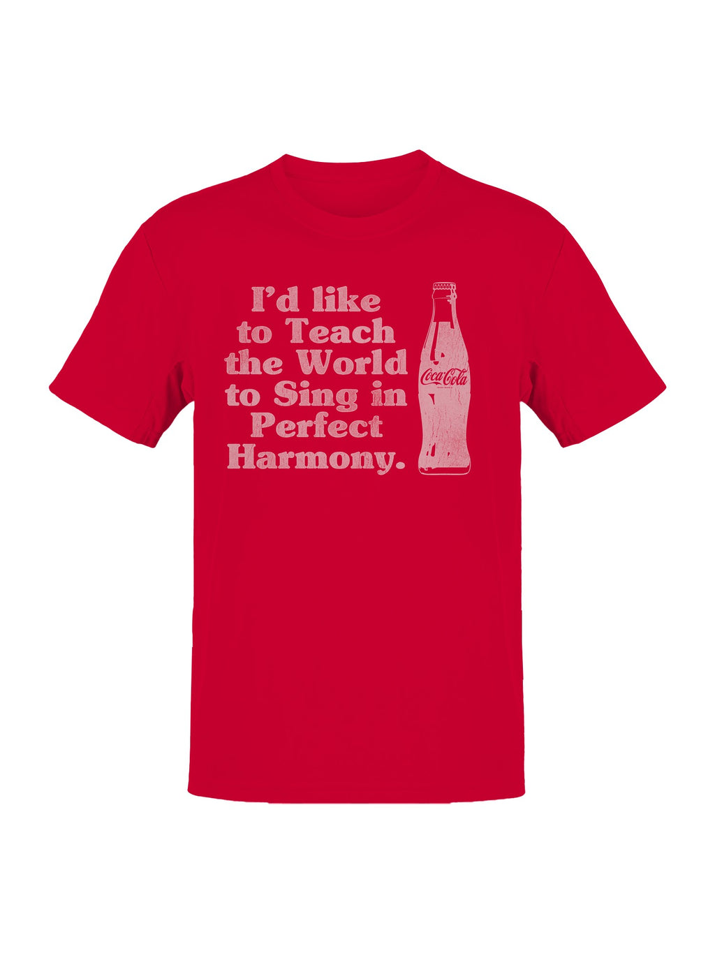 Officially Licensed Coca Cola Perfect Harmony Singing Design Men's T-shirt