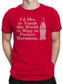Officially Licensed Coca Cola Perfect Harmony Singing Design Men's T-shirt