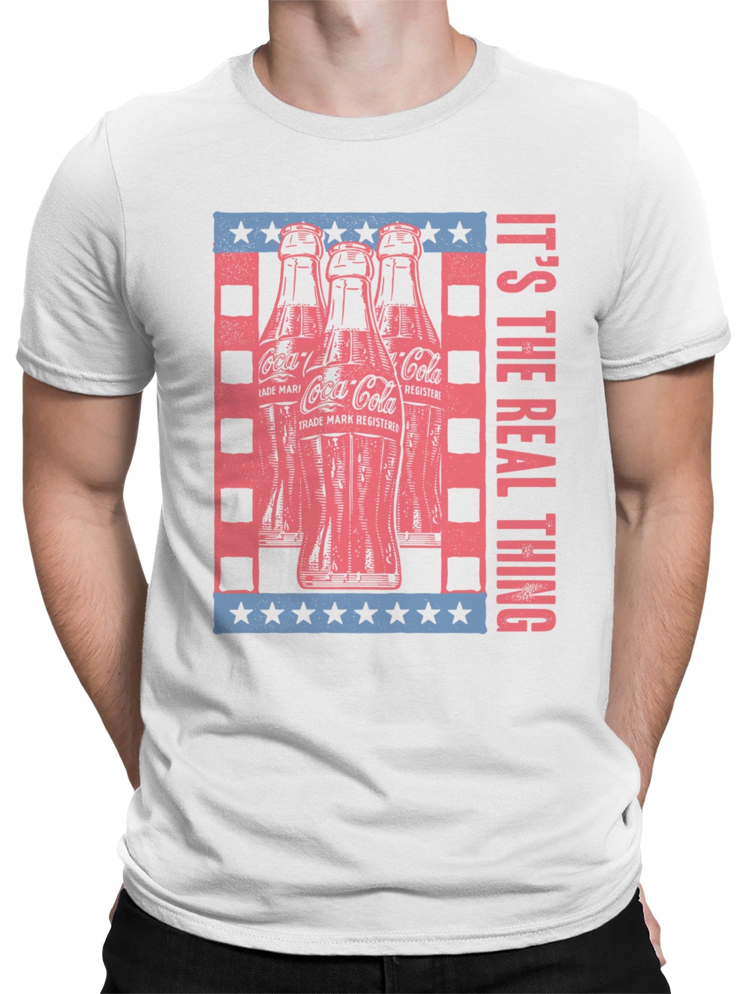 Officially Licensed Coca Cola Vintage Coca-Cola Bottles Design Men's T-shirt