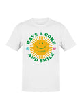 Officially Licensed Coca Cola Have a Coke and Smile Design Men's T-shirt