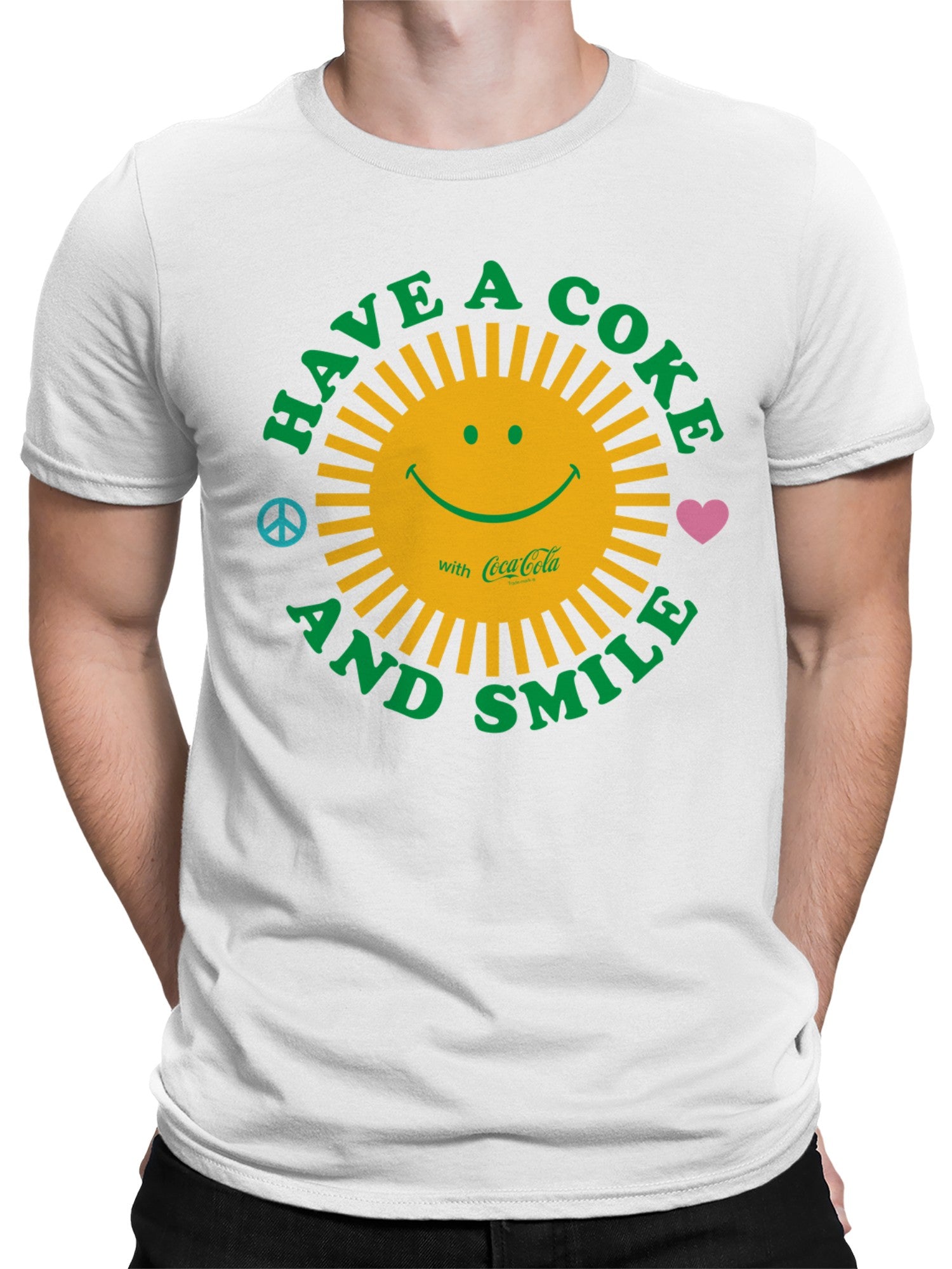 Officially Licensed Coca Cola Have a Coke and Smile Design Men's T-shirt