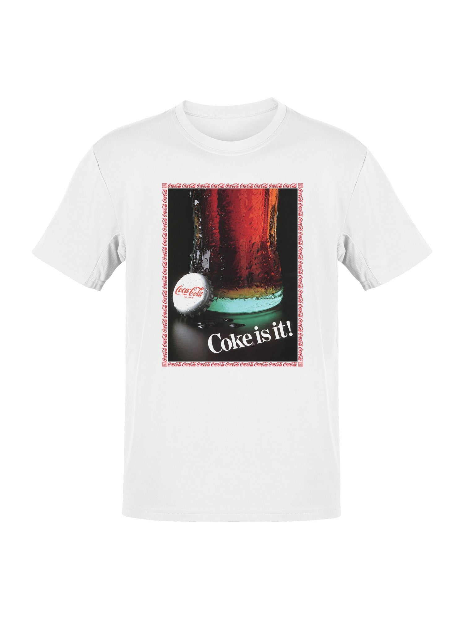 Officially Licensed Coca Cola Coke is It! Retro Graphic Design Men's T-shirt