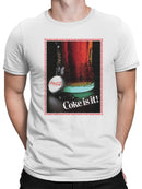 Officially Licensed Coca Cola Coke is It! Retro Graphic Design Men's T-shirt