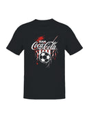 Officially Licensed Coca Cola Team Coca-Cola Soccer Splash Art Men's T-shirt