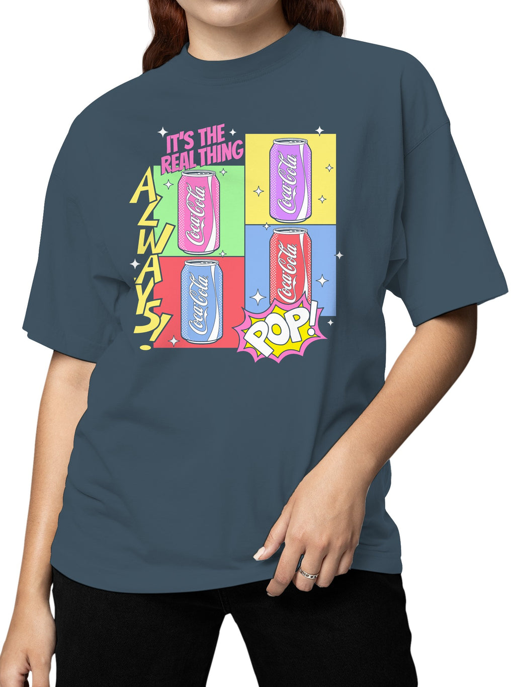 Officially Licensed Coca Cola Retro Coca-Cola Pop Art Design Women's T-shirt