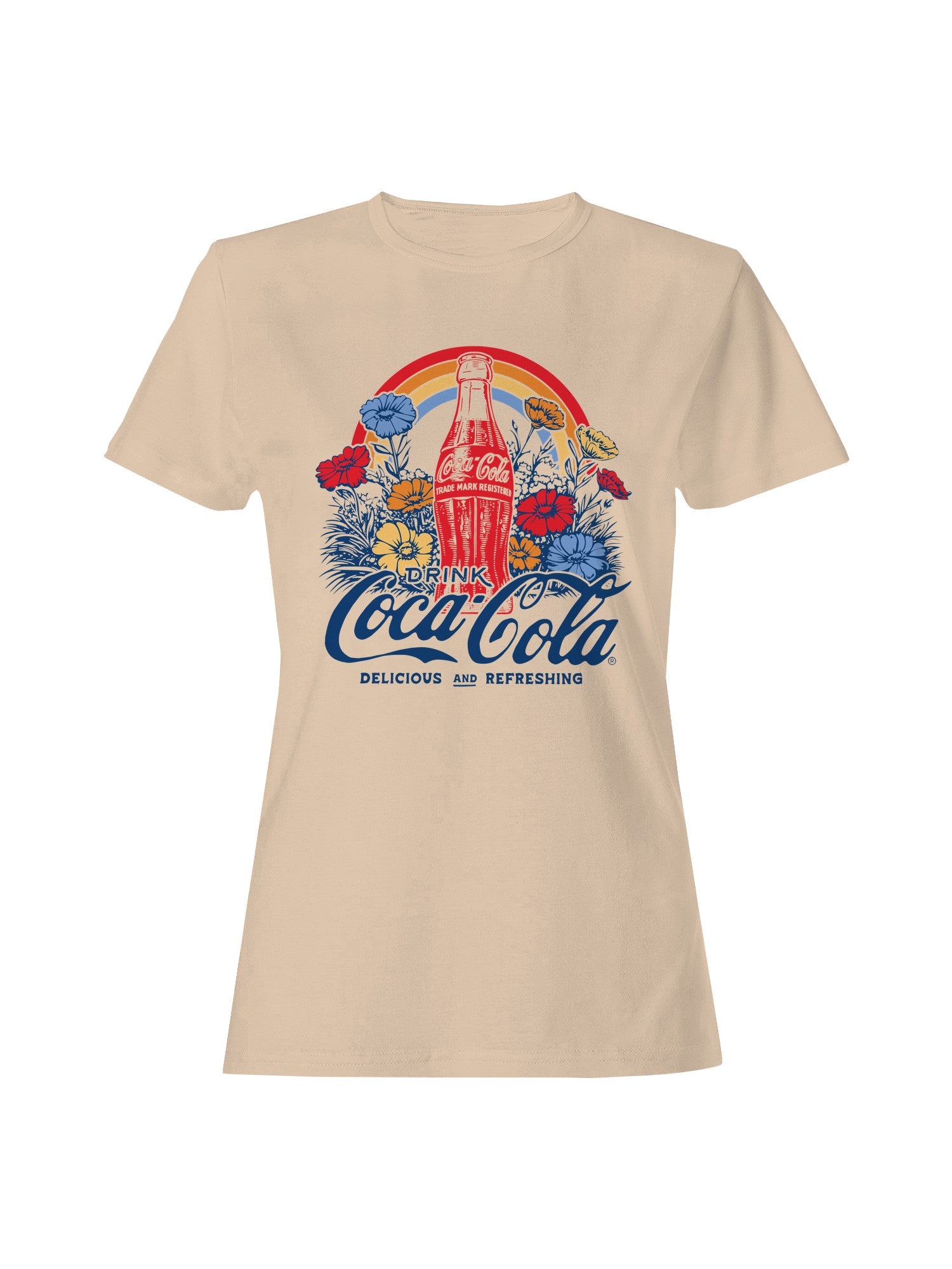 Officially Licensed Coca Cola Coca-Cola Retro Floral Design Women's T-shirt