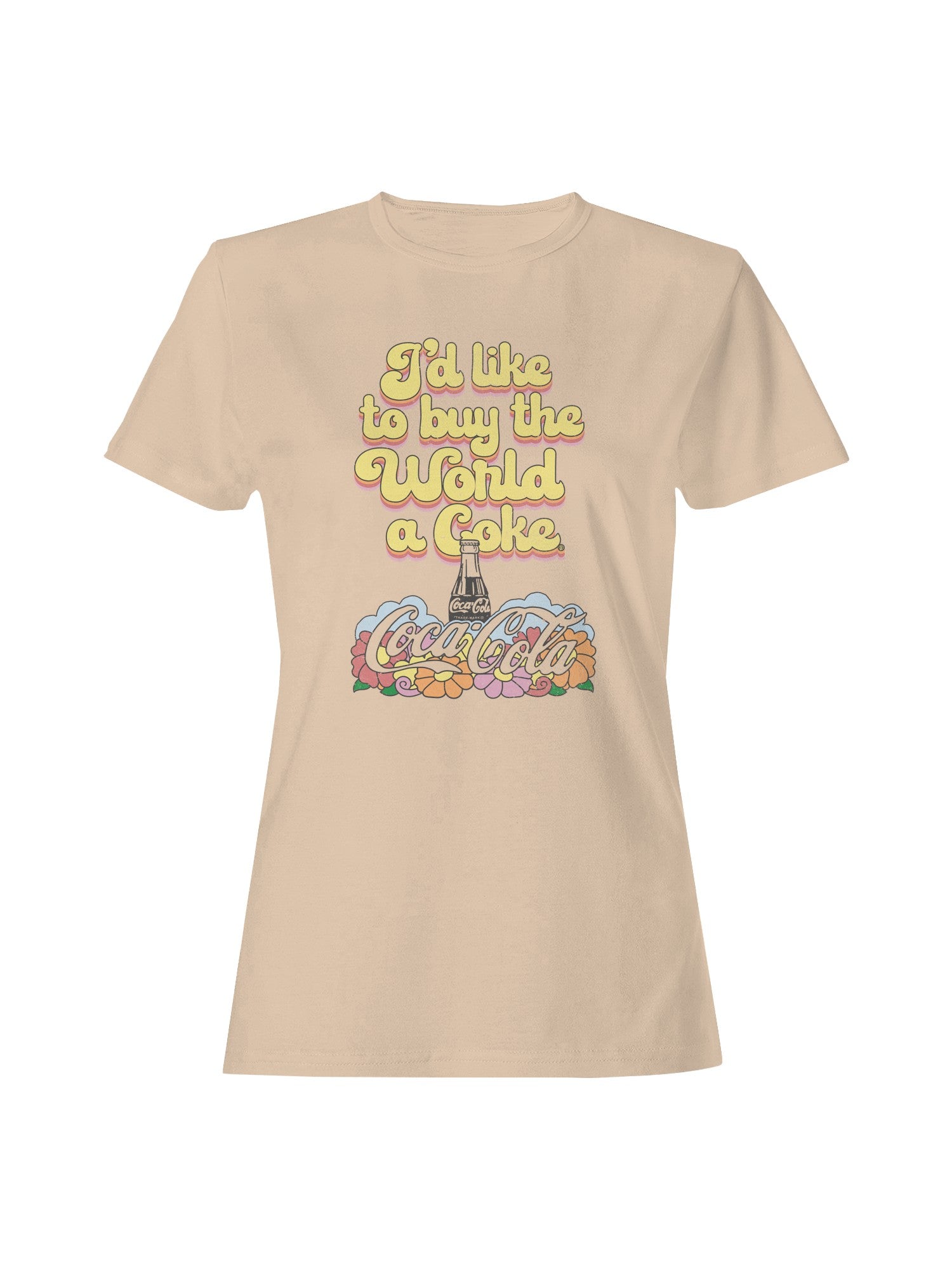 Officially Licensed Coca Cola World Coke Buy Vintage Design Women's T-shirt