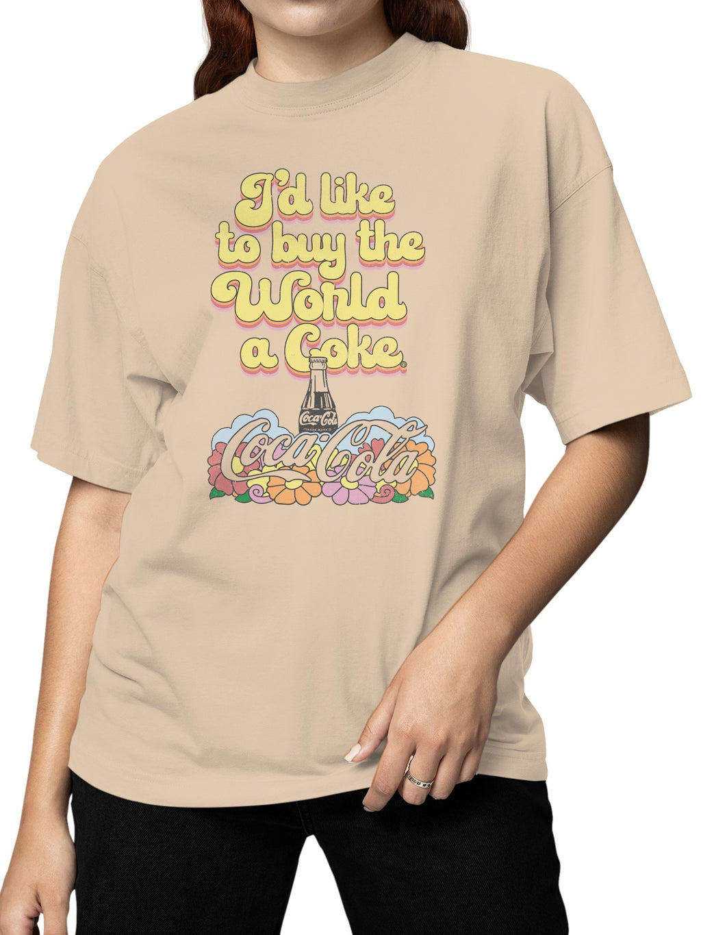 Officially Licensed Coca Cola World Coke Buy Vintage Design Women's T-shirt