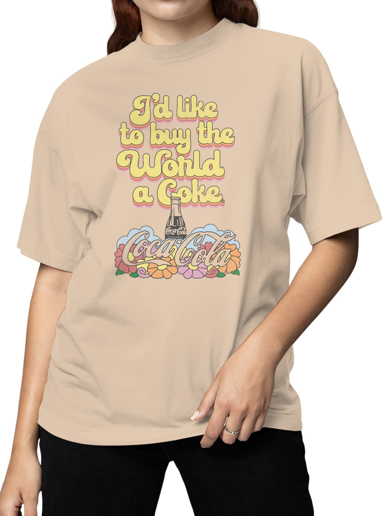 Officially Licensed Coca Cola World Coke Buy Vintage Design Women's T-shirt